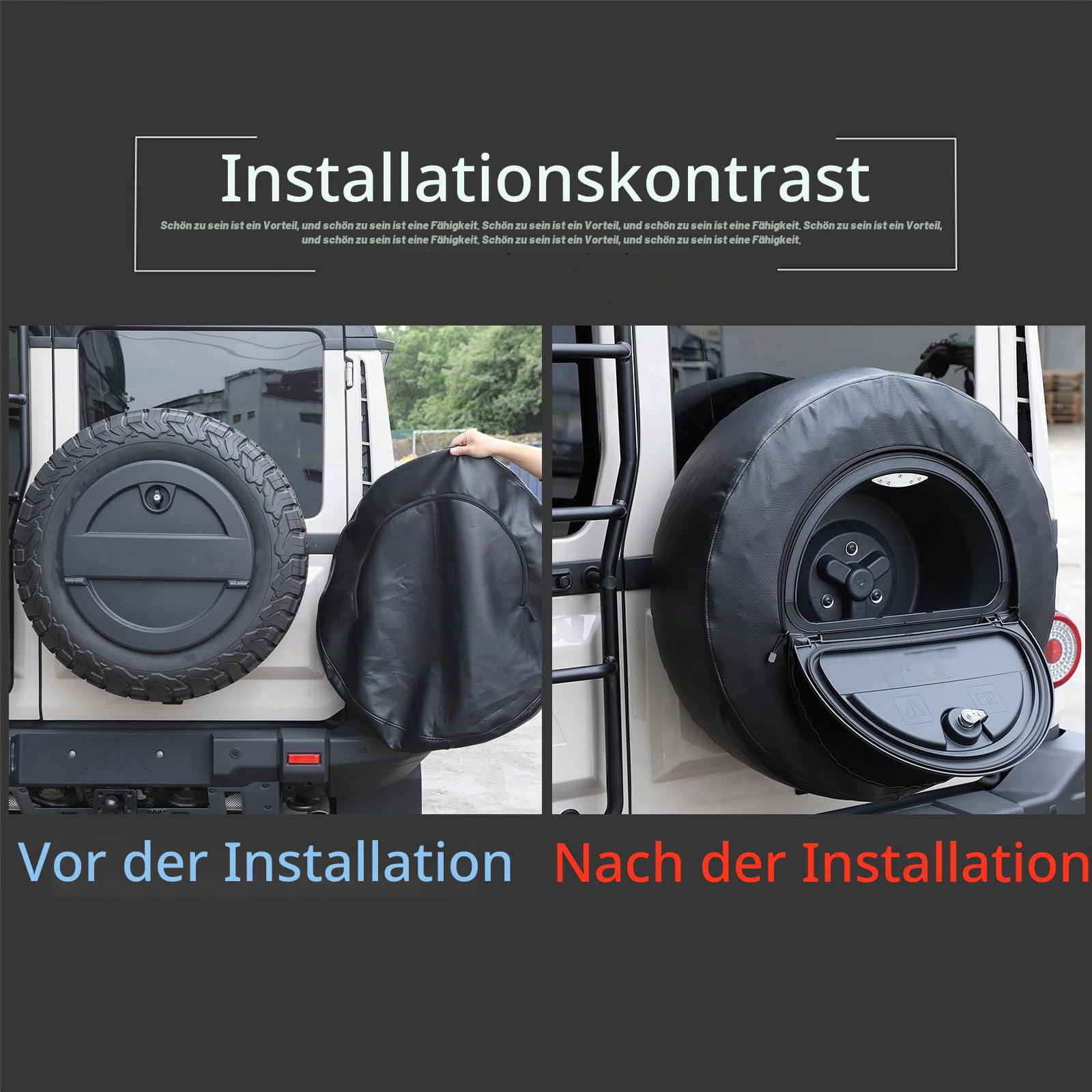 Auto Reifenabdeckungen Geeignet für INEOS Grenadier 2020-2024,Ersatzreifenabdeckung Wetterfeste Reifenschutz,Autoreifen Tasche Kofferraum für INEOS Grenadier Zubehör