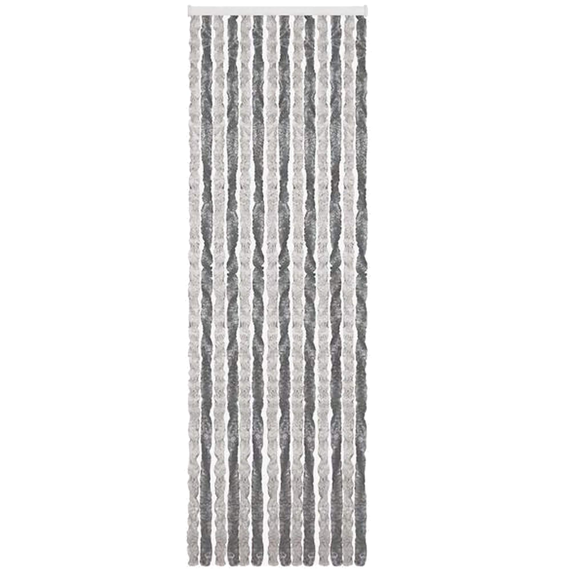 BRUNNER 7233100N.C50 Acapulco Tendina in ciniglia, Bianco/Grigio, 56x185 cm