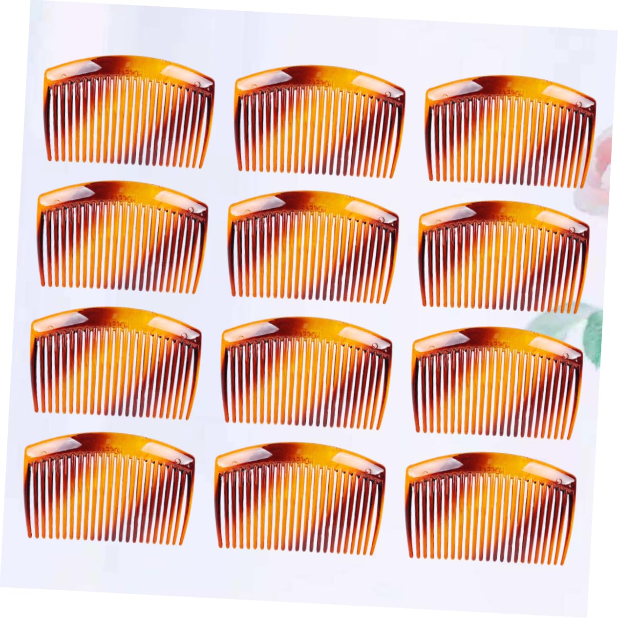 12pcs Yellow Plastic Hair Side Combs with Teeth for Women and Girls Easy to Use Hair Inserted Combs for Firm Hold Accessories for Any Occasion
