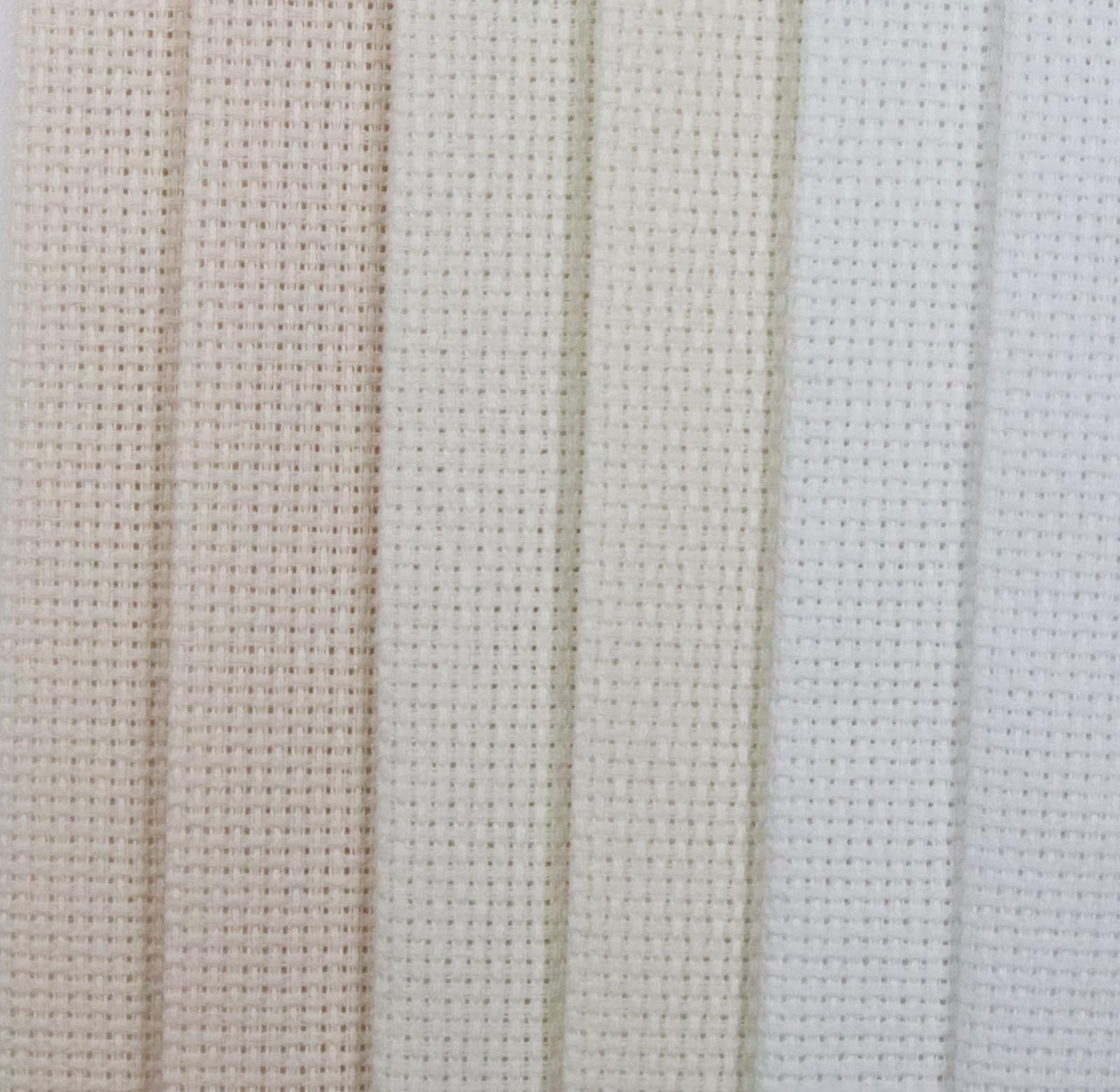 KCS 4/6 pc of 12" x 18"(30cmx45cm) 16 Count Cotton Aida Cloth Cross Stitch Fabric (6 pc,White+Antique White+Ecru)