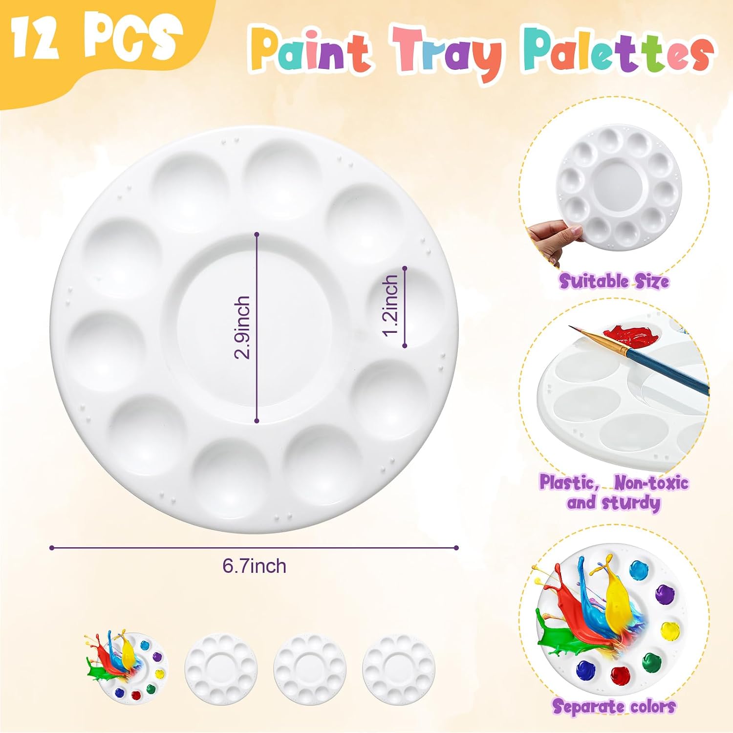 Dunzoom 168 Pcs Paint Party Kits for Kids Bulk 12 Pcs Canvases 12 Wood Easel 12 Aprons with Pockets 120 Brushes 12 Palettes Art Painting Party Decorations for Birthday Supplies