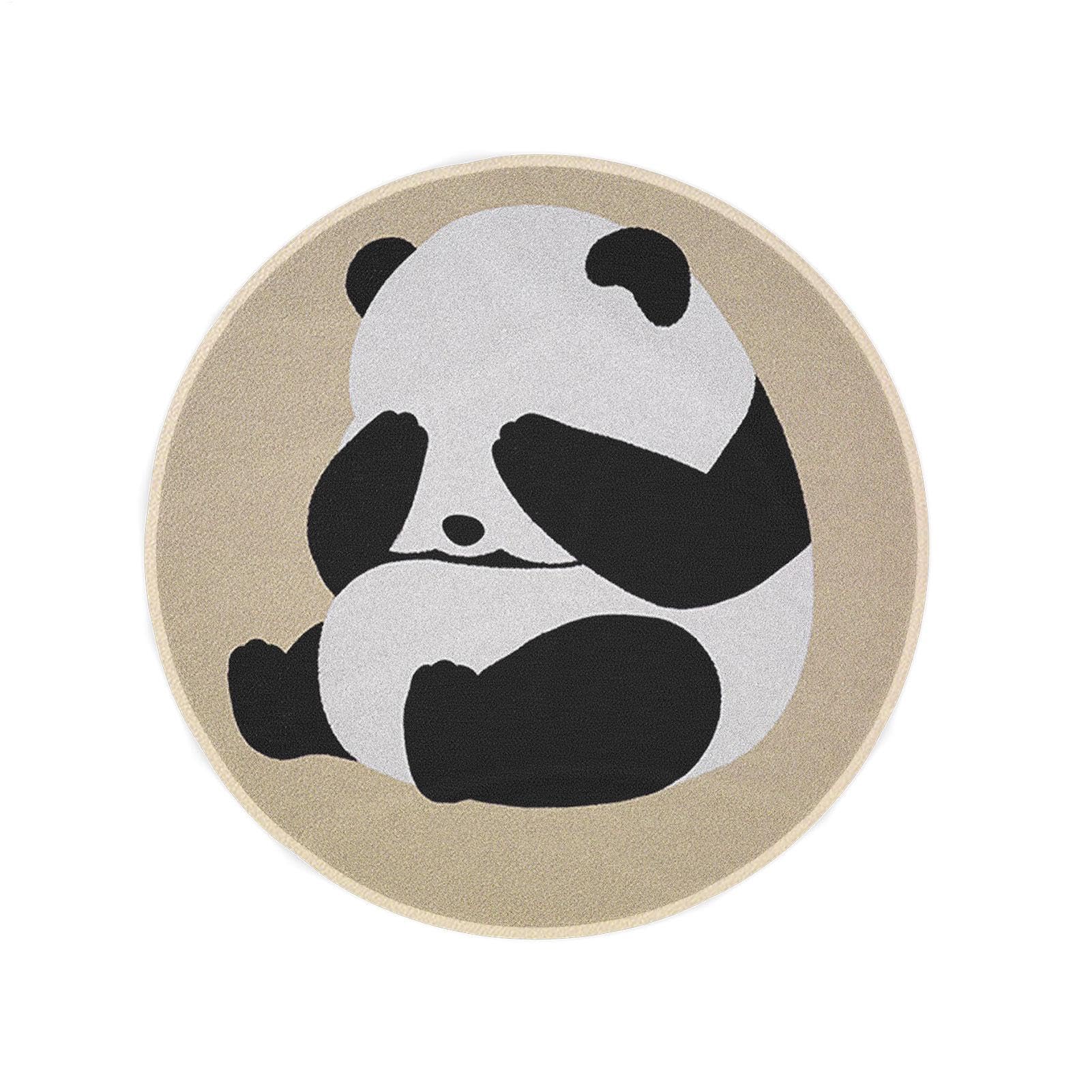 Tapis panda lavable doux pour éviter le carrelage froid de douche