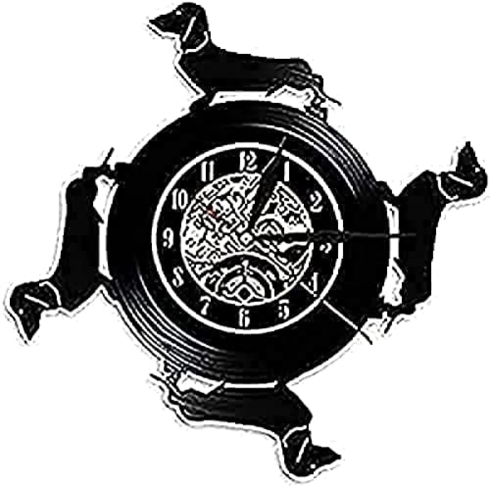 Horloge de cuisine murale grand format 30cm motif teckel