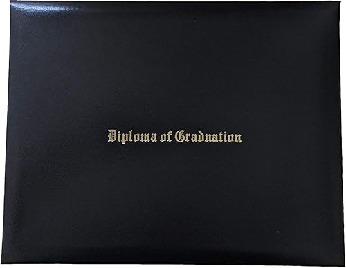 Funda para certificado de diploma impresa a medida, soporte para documentos, piel sintética (negro, 7 x 9 pulgadas)