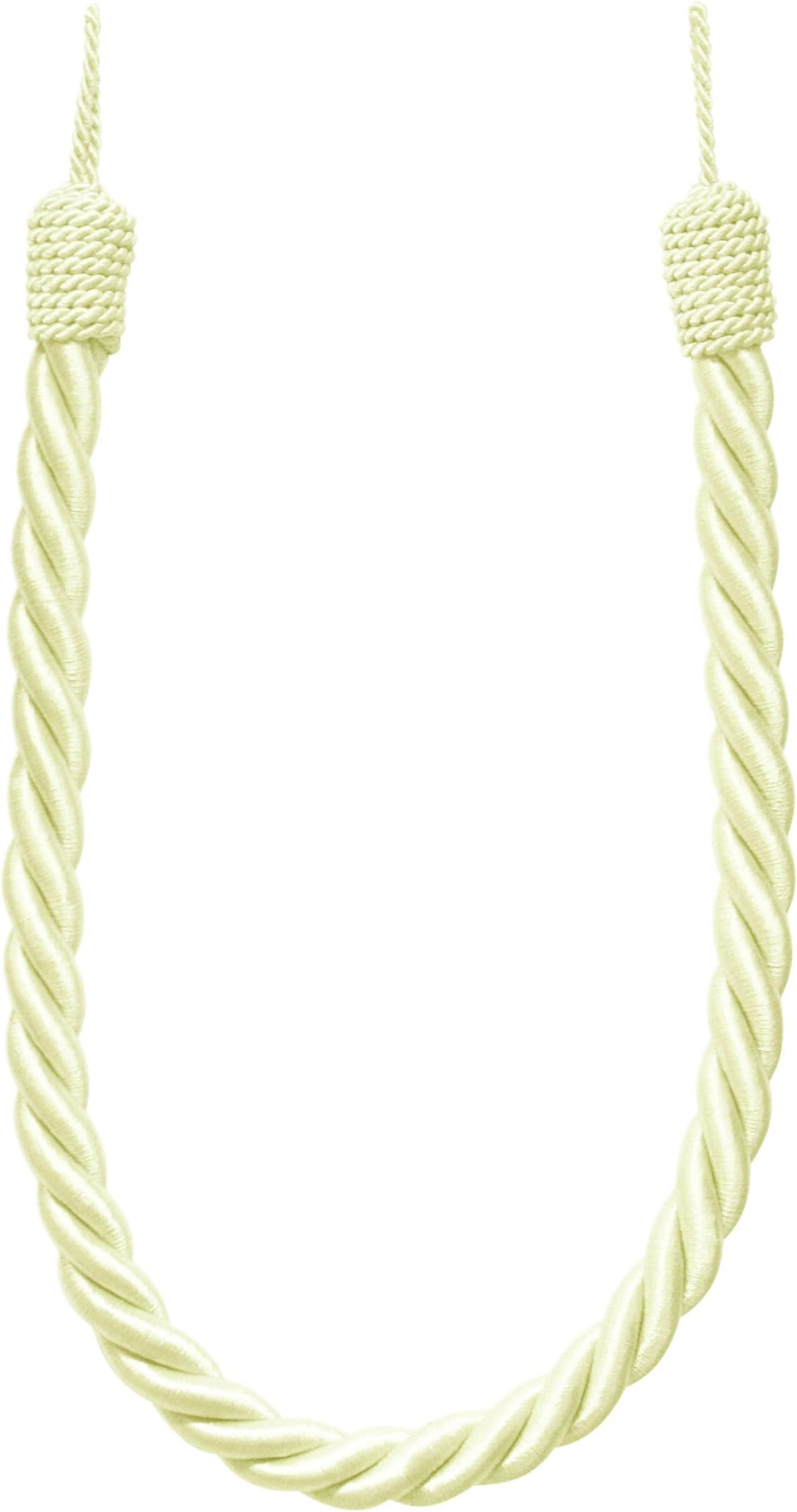 Jones Interiors Reef Twisted Rope Tieback, Polyester, Cream, 40x7x3 cm