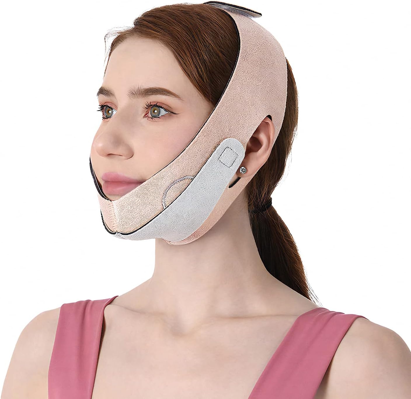 Face Slimming Strap for Women & Men - Tighten and Sculpt Lower Jaw Support - V Line Face, Jaw and Chin Support Strap – Breathable Material