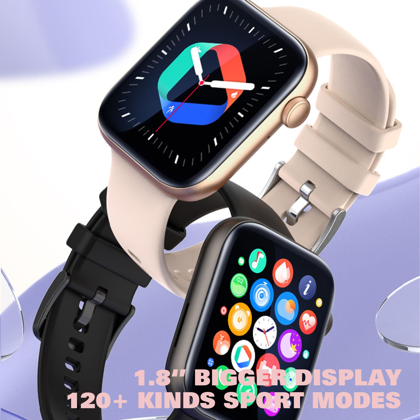Smartwatch Donna Uomo Con Chiamate Bluetooth, Monitor Sportivo 25 Modalità, Frequenza Cardiaca E Sonno, IP67