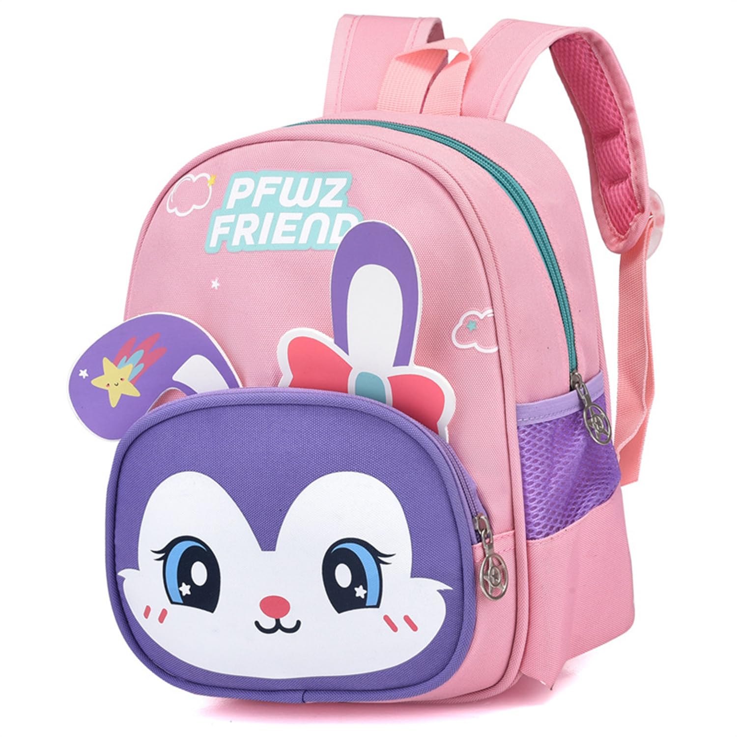 UieaMsio Mochilas Infantiles,Mochila Rosa Rabbit para Niñas,Mochila Guardería Mochilas Niña Lindo Mochila con Animales,Bolsas Escolares Mochila Escuela Primaria Kindergarten Mochilas para 3-7 Años