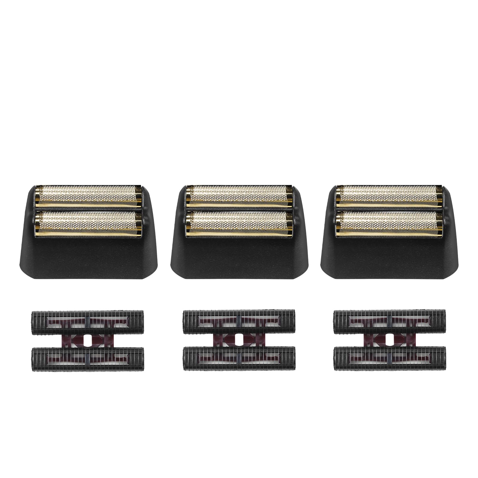 Lámina de repuesto profesional para afeitadora serie 5 estrellas final – 3 piezas, compatible con Wahl 7031-100 y 7043-100 – Negro