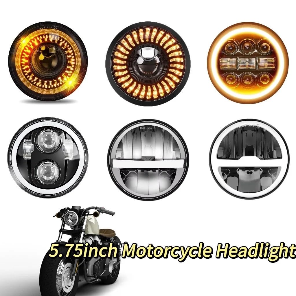5,75-calowy reflektor Led motocyklowy Wysoka martwa wiązka 6000k 3500k DRL 12V 24V dla samochodu terenowego Motocykl ciężarówka(Model 05 1pcs)