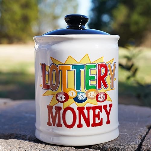 Miniatura 5 de Cottage Creek Alcancía de lotería, tarro de caramelo de lotería con tapa, soporte para boletos de lotería, regalos de lotería