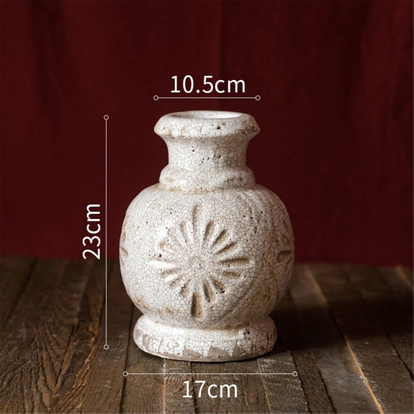 Wazon na kwiaty Vintage wazony ceramiczne dekoracja sztuka antyczny gruby słoik ceramiczny