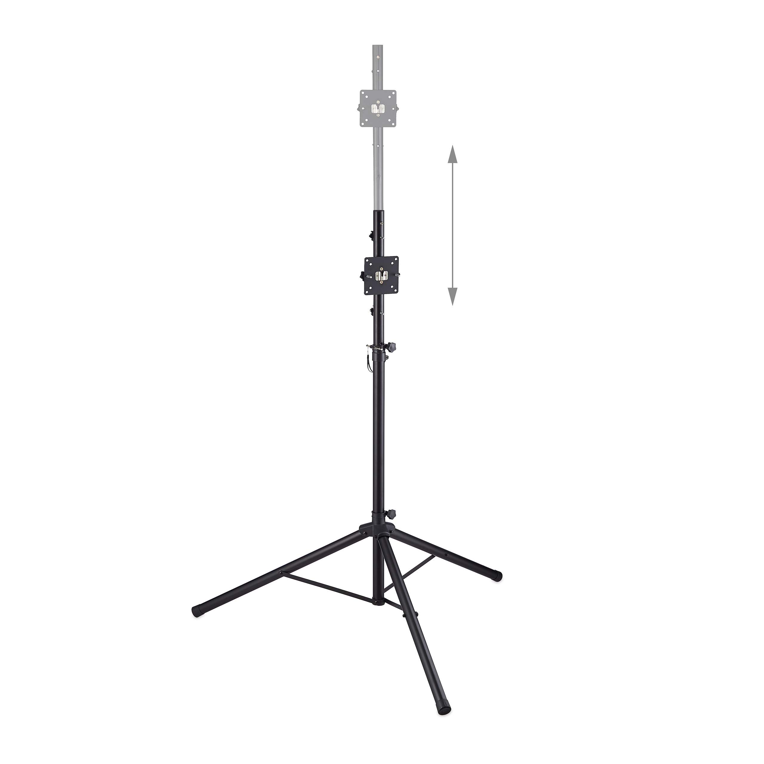 Relaxdays - Soporte para Dardos Unisex para Adultos, Soporte para Dardos para Diana móvil, Altura Ajustable, trípode de Hierro HBT 195 x Negro, Paquete de 1 EU