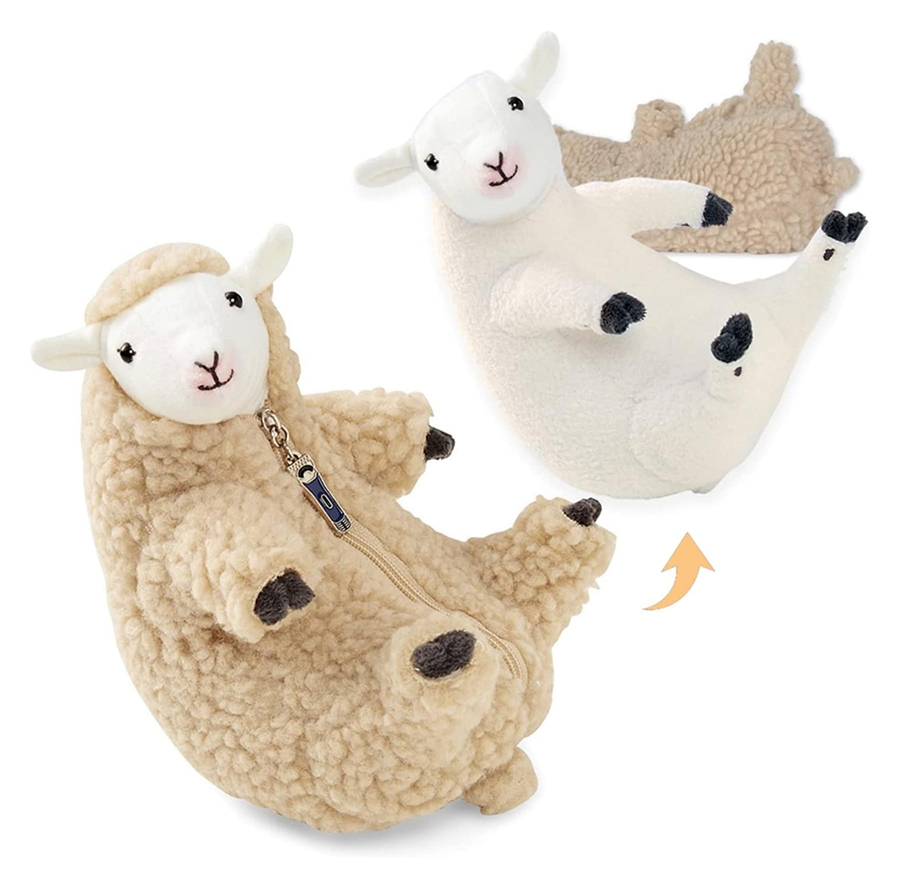 PYEBE Cute Plushie,Sleeping Pet Buddy, Shaved Sheep, Funny Lamb Stuffed Animal, Sheep Stuffed Animals Best Birthday Gift for Women Girls Boys Teens, Small Plush Toy