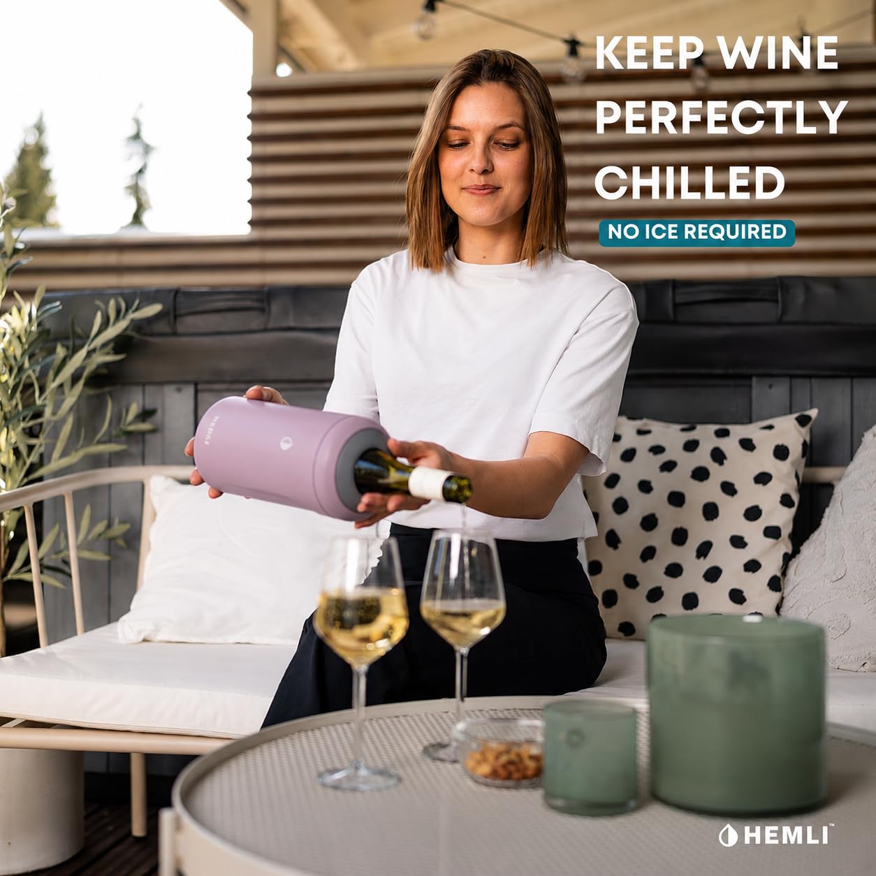 Wine Bottle Chiller Insulator Sleeve, Keeps Wine and Champagne Cold for 12 Hours, Vacuum Insulated Wine Bottle Cooler — Amazon image 2