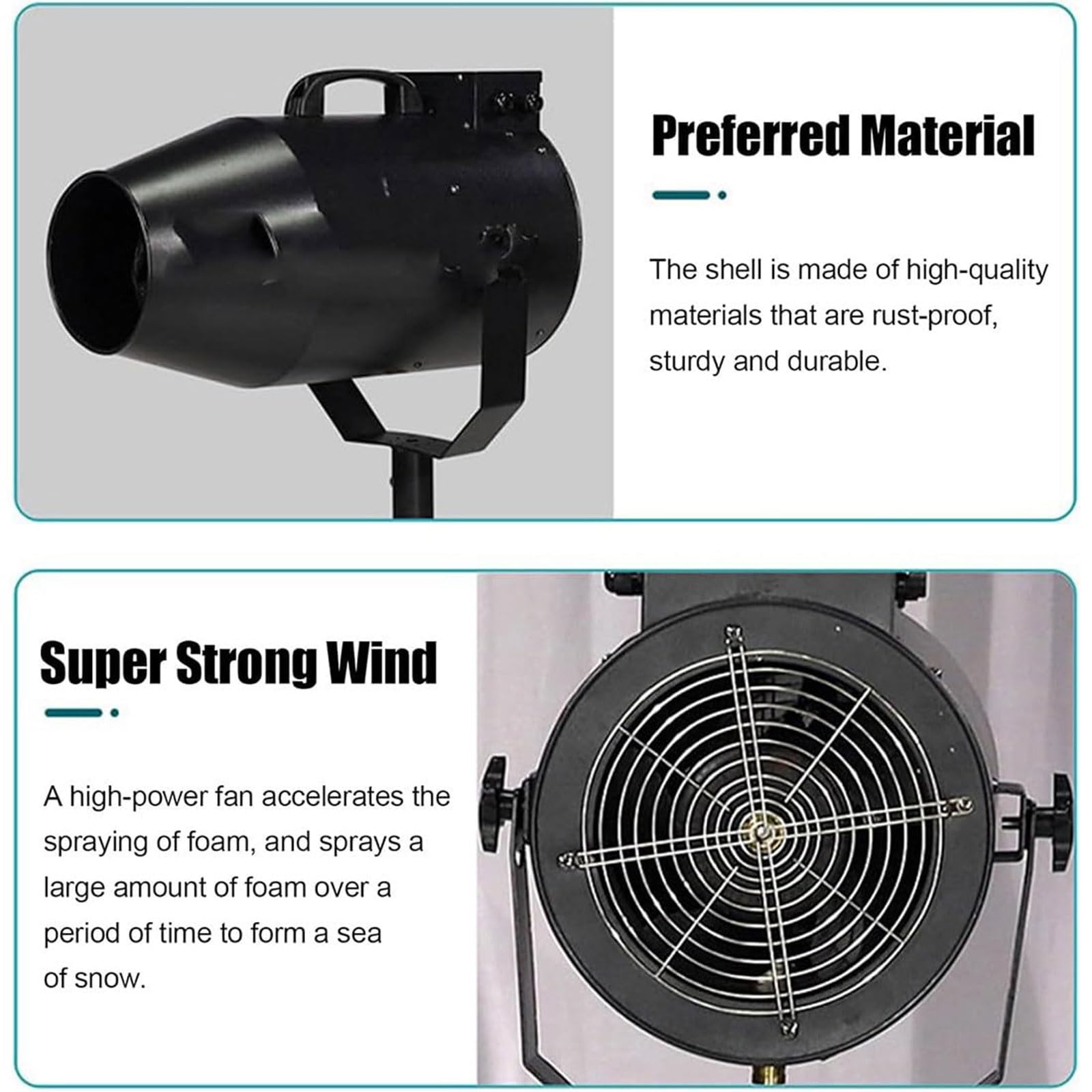 Máquina De Espuma 1000W Cañón De Espuma Máquina Espumas Profesional Escenarios Distancia 6 A 10 M/área 80 M² Ángulo Ajustable Para Fiestas, Piscina Exterior Interior