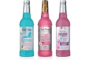 Jordan's Skinny Syrups Fantasy Collection: Sugar-Free Mermaid, Unicorn, and Cotton Candy Lotus Syrup