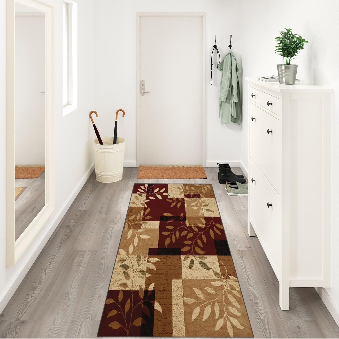 Runner Rug for Hallway 1'8"x2'7" Non Slip Area Rug Runner for Living Room Washable Vintage Doormat Runner Rugs Floor Carpet for Entryway Bedroom Doorway Indoor Office
