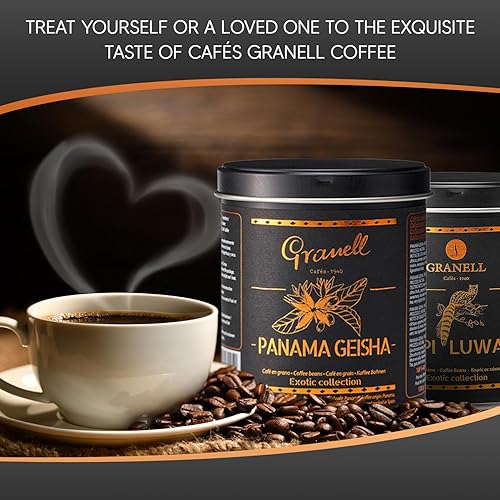 Miniatura 7 de Cafés Granell  Kopi Luwak  café Geisha Panamá  Café exótico  Granos gourmet enteros frescos  Control de calidad  Café 100 arábica tostado medio