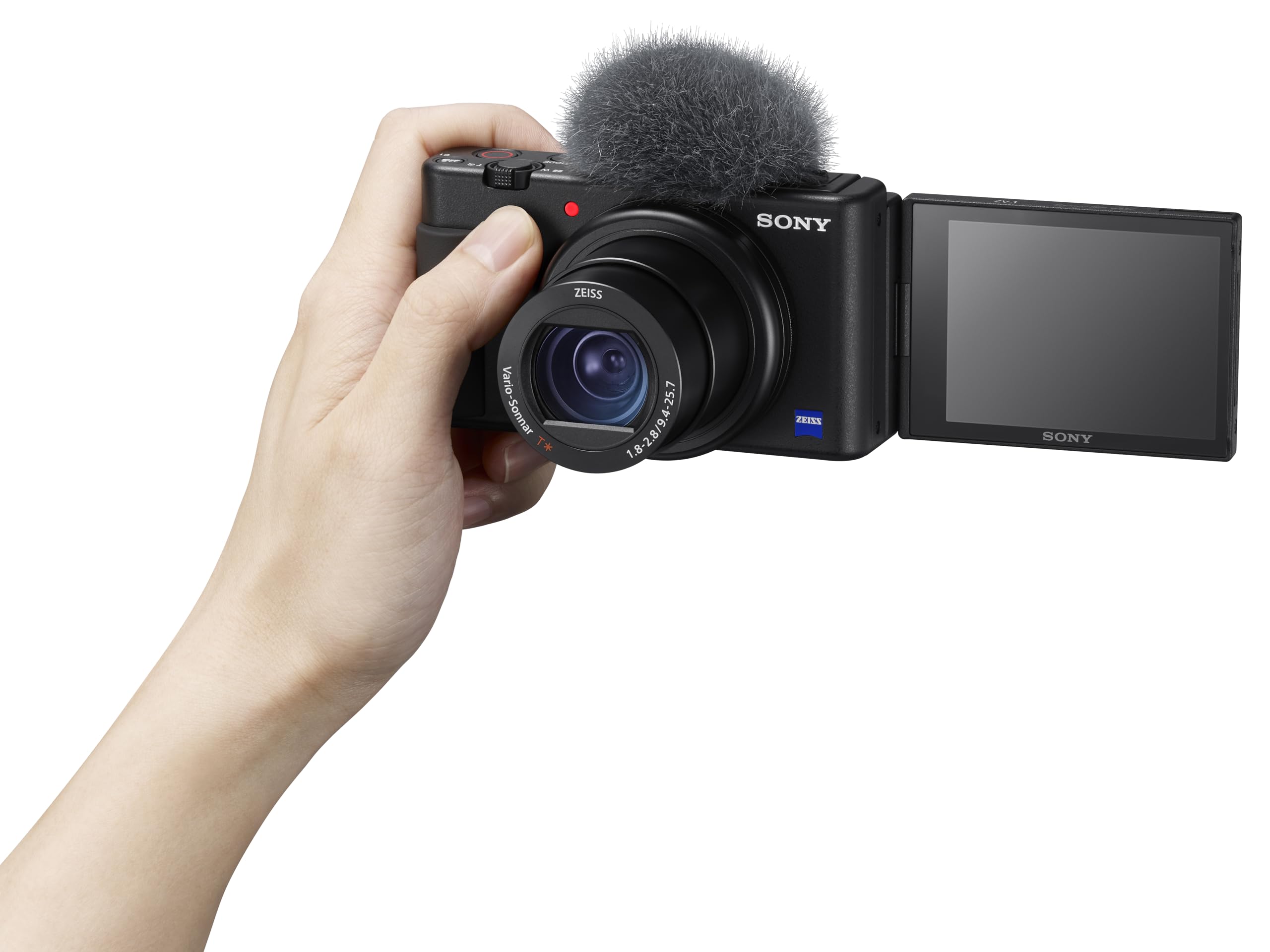 Sony ZV-1 Premium Kompaktkamera (1" Sensor, 24-70mm F1.8-2.8, 4K Video, Augen-Autofokus, neigbares Display, für Fotos und Videos)