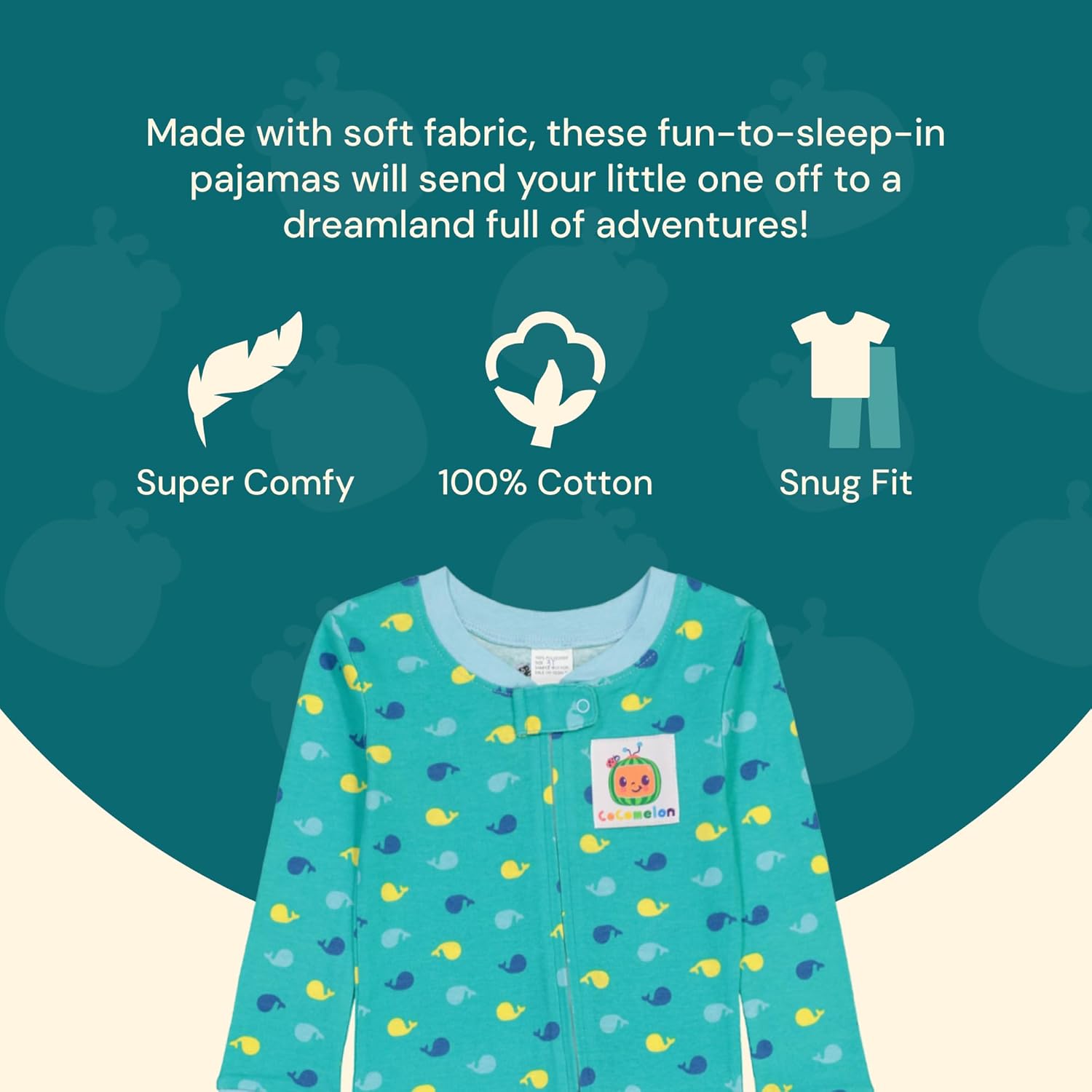 CoComelon Unisex Kids’ Footless Snug-fit Cotton Onesie Pajamas - Image 9