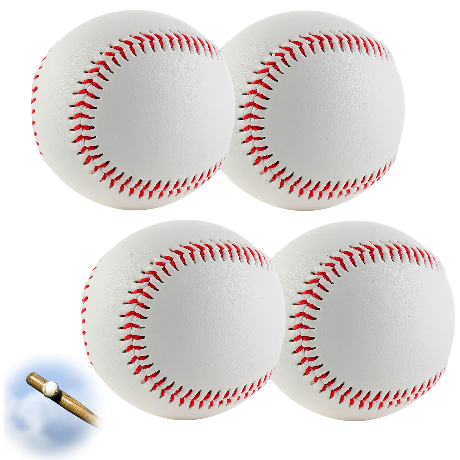 Pelotas de Béisbol 9" Profesionales Juego de 4 para Jóvenes y Adultos