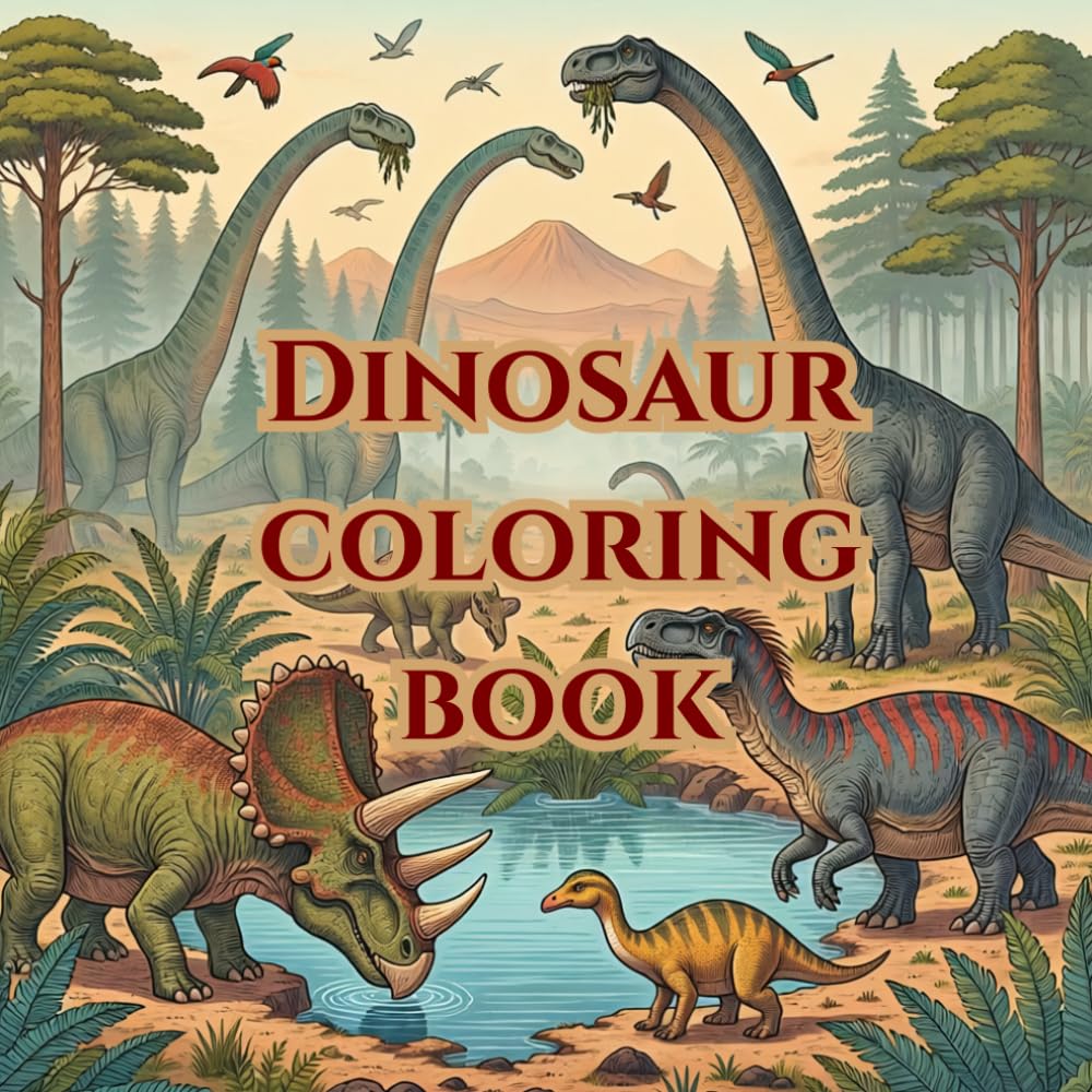 Dinosaur coloring Book: with 50 amazing Dinosaur Imiges for coloring