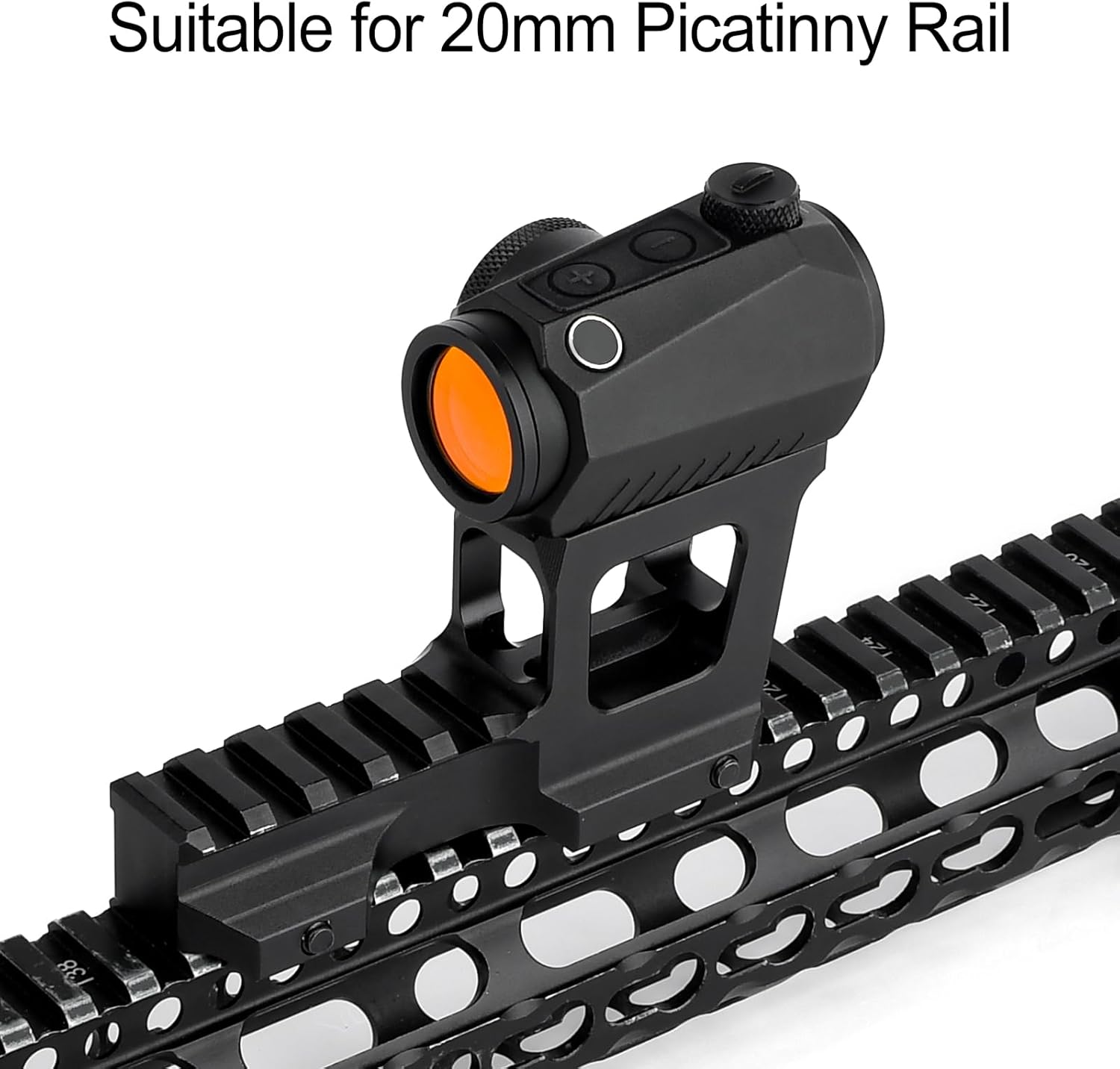 Red Dot Riser Mount 2 Inch, Metal Picatinny Riser Mount for T1 T2 H1 H2 Red Dot Sight and G33 G43 3X Magnifier PEQ DBAL-A2 Dual Optic Mount