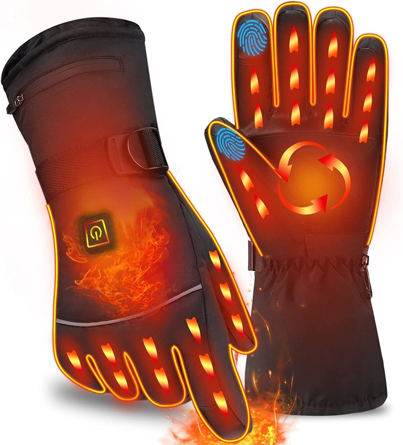 Gants chauffants pour hommes et femmes chauffe-mains étanches de moto et vélo
