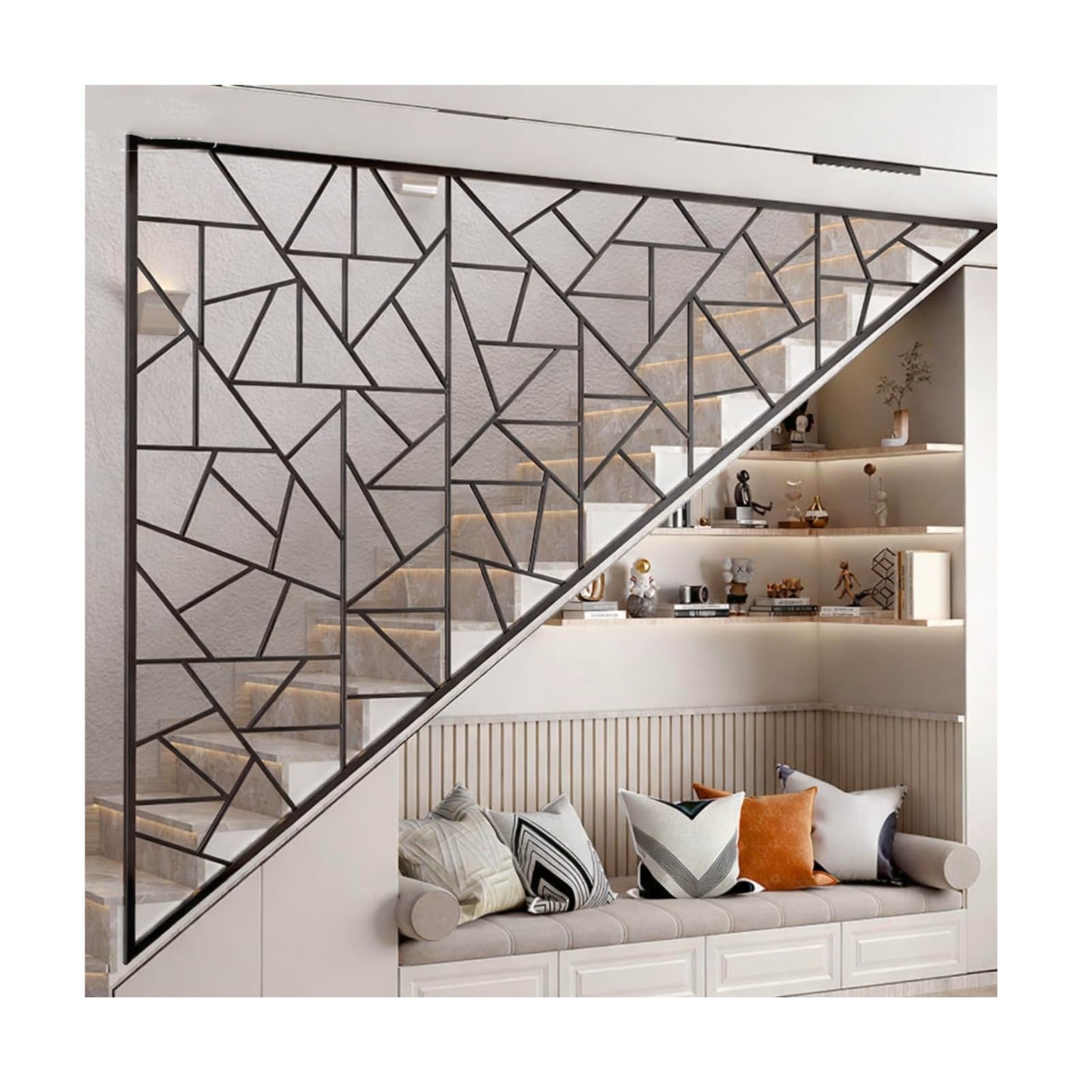 Main courante d'escalier kit d'installation inclus rampe acier carbone style loft