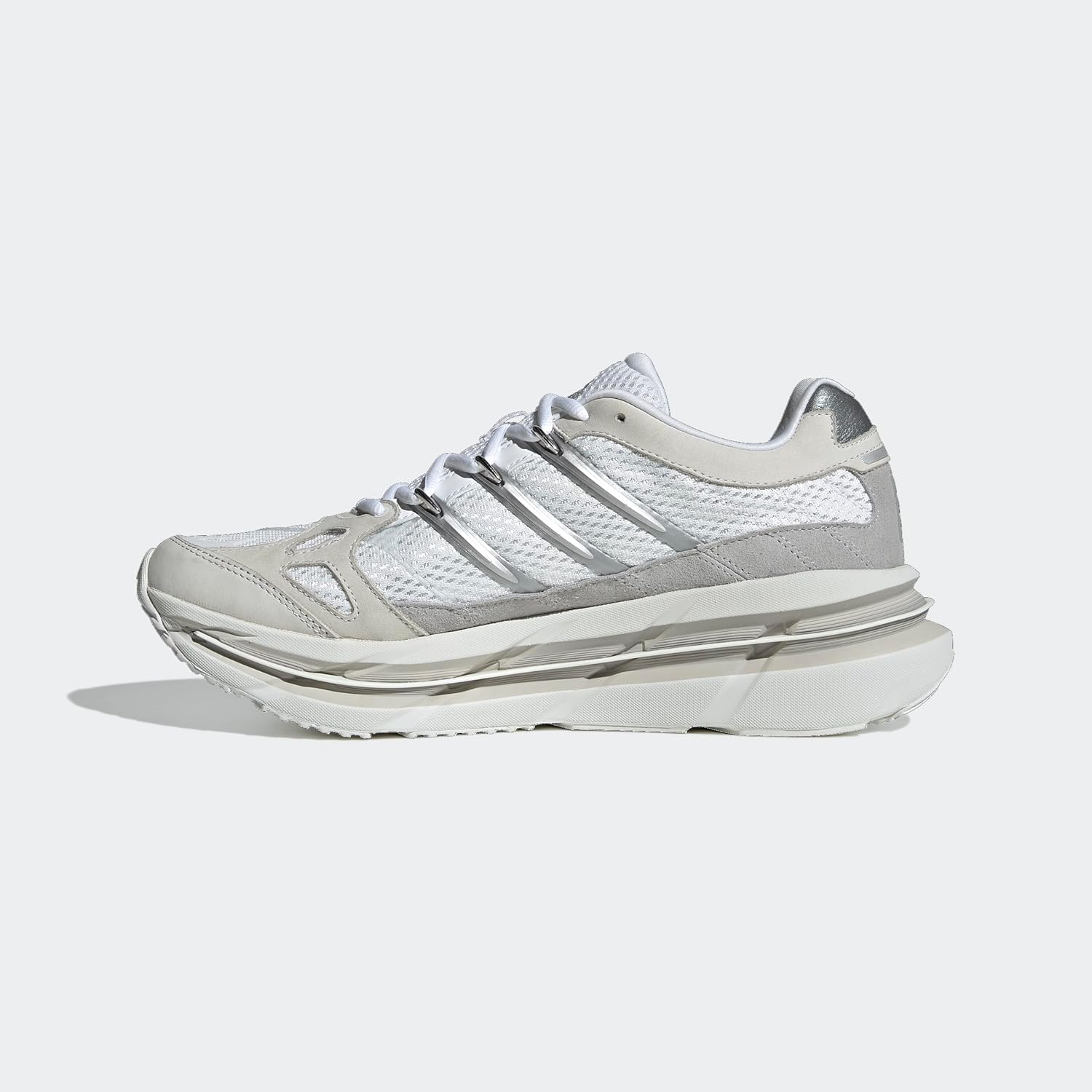 adidas Unisex Adistar HRMY FTWR whiteMatte Silver/Silver met. 11 US