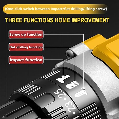 Miniatura 2 de Taladro de martillo inalámbrico para batería Dewalt 20V MAX, destornillador de impacto compacto sin escobillas, destornillador de martillo
