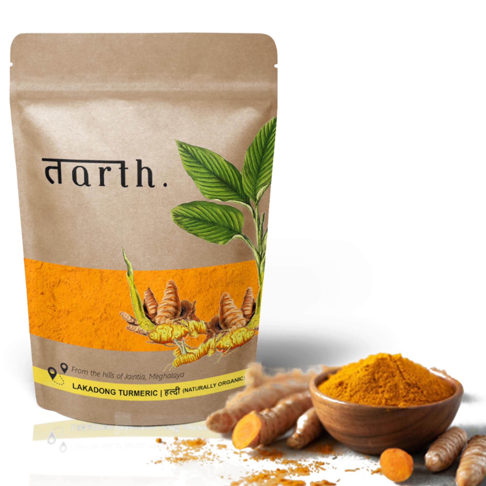 Tarth Organic Lakadong Turmeric - High Curcumin (7-12%) - From the West Jaintia Hills of Meghalaya - Organic Turmeric Powder - Worlds Finest Turmeric/Haldi | Chemical free Turmeric Powder (500 grams) (B0D7QB7FF9) Amazon Price History, Amazon Price Tracker