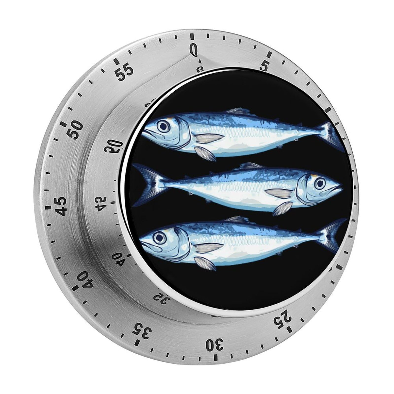 Mackerel Fish Magnetic Timer for Kitchen Cooking Productivity Stainless Steel Timers with Alarm
