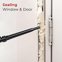 Vista 5 de Pistola aislante de espuma en aerosol profesional (2 pistolas de espuma + 8 boquillas), pistola de espuma expandible recubierta de teflón, pistola