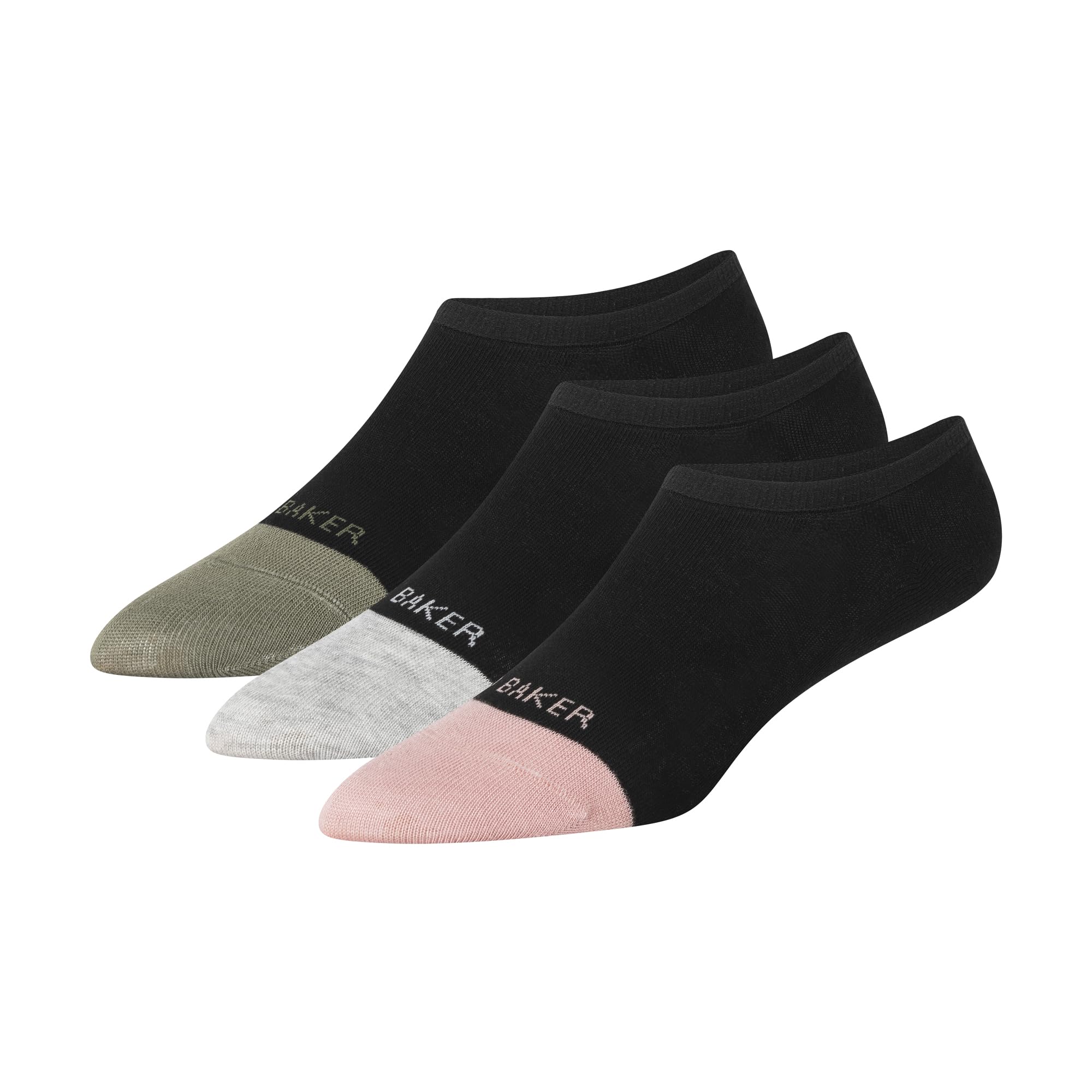 Ted Baker Women's Mellow Rose/Grey Heather/Lichen 3 Pack Liner Socks, One Size