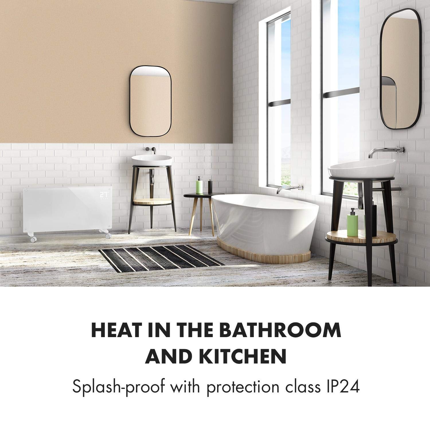 Klarstein Bornholm Smart - Calefactor de convección, Blanco