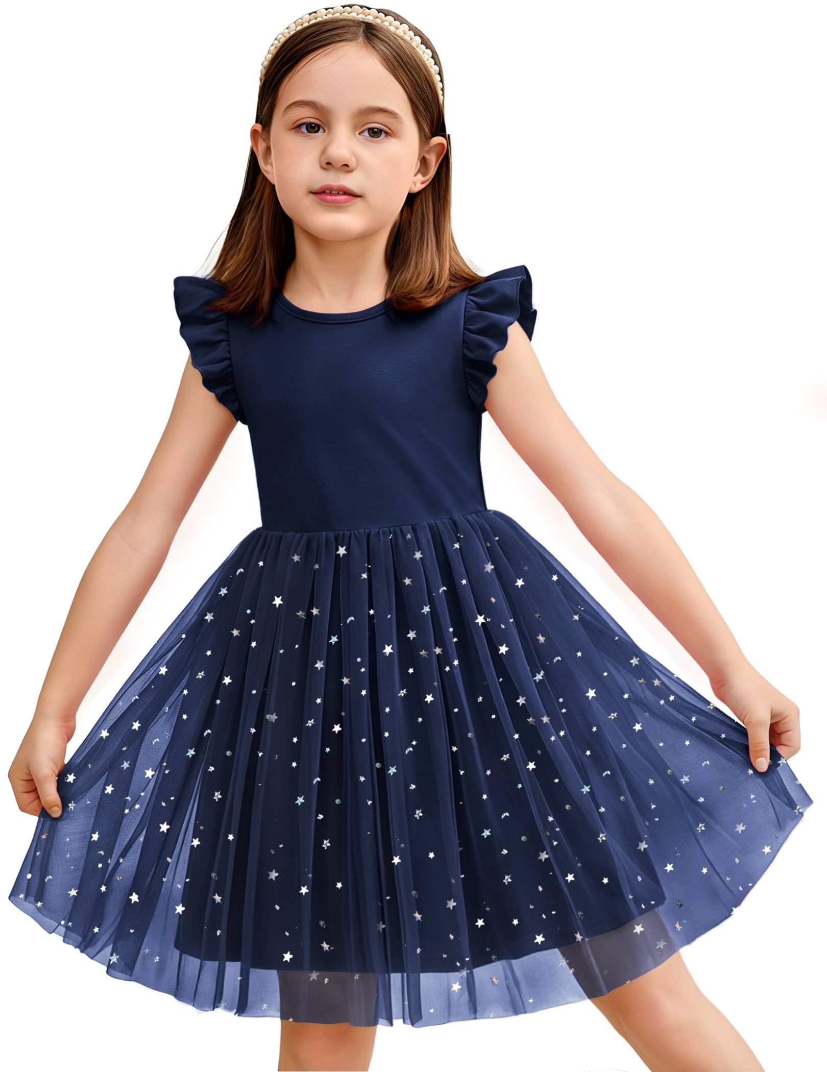 Arshiner Toddler Tutu Dress Girls Summer Dresses Ruffle Tulle Sundress