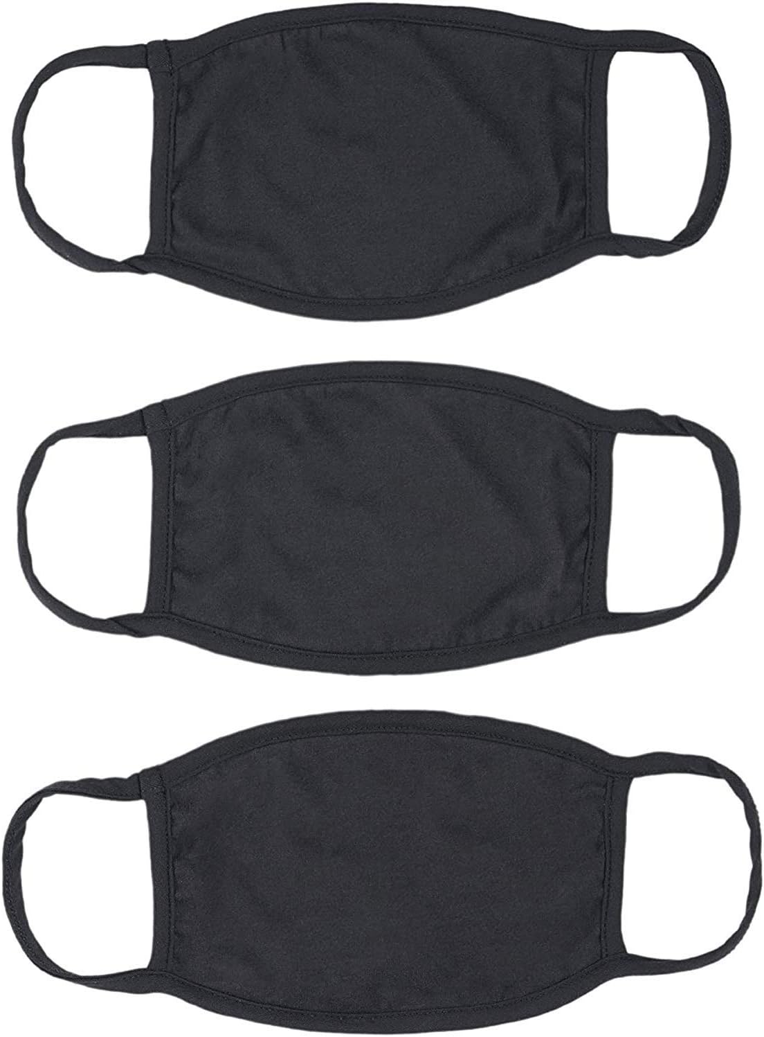 New Republic Cotton 3 Pack Face Masks, Black