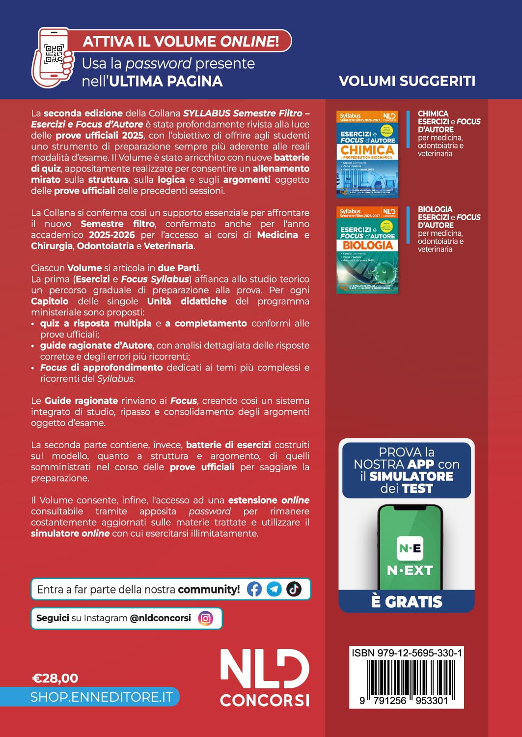 Test medicina semestre filtro Fisica. Manuale con esercizi e focus 2026 in linea con il Syllabus. Con software di simulazione