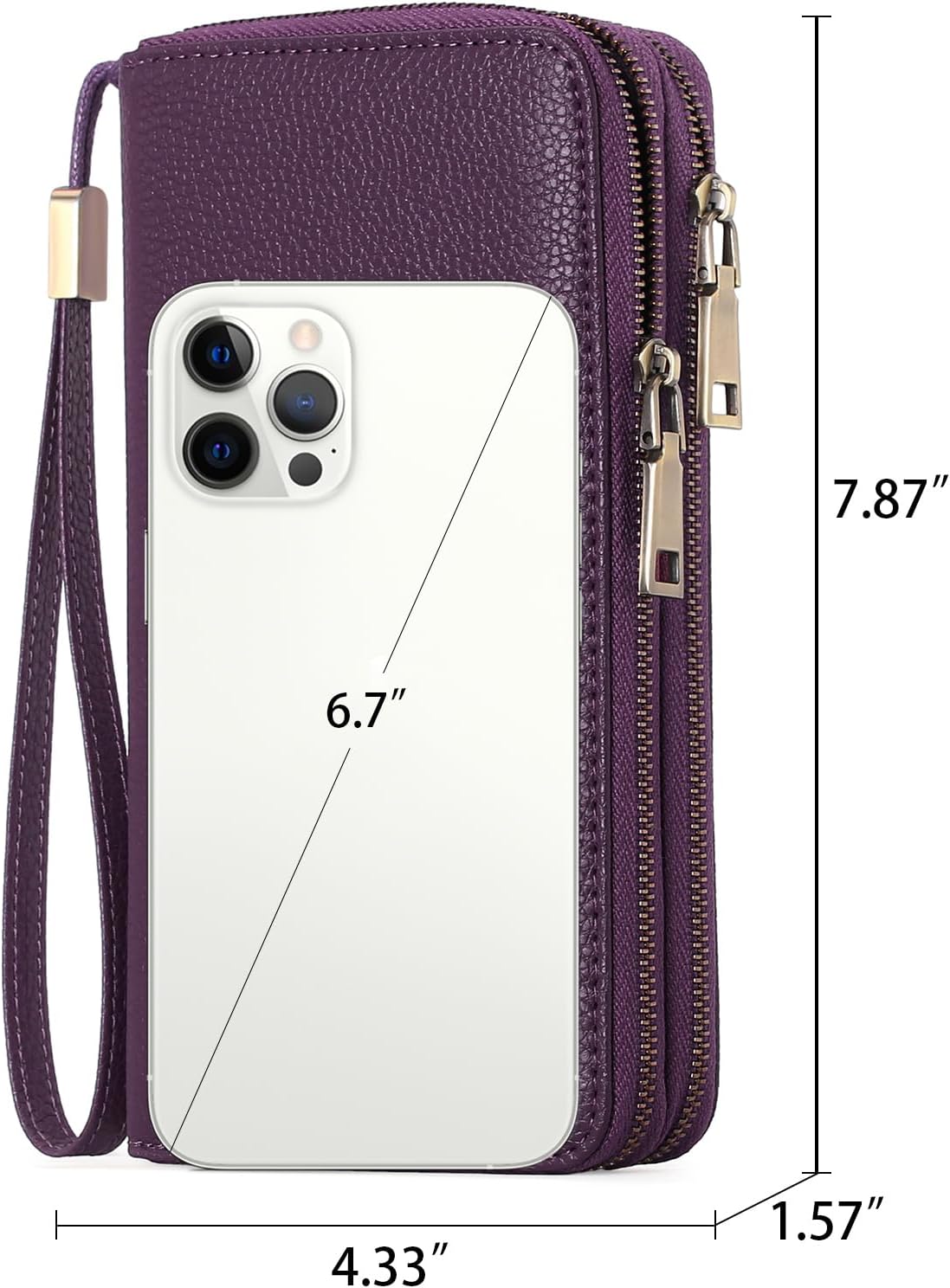 GAEKEAO Wallet for Women Clutch RFID Blocking Wristlet Leather Purse Large Capacity Credit Card Holder with Grip Hand Strap - Image 7