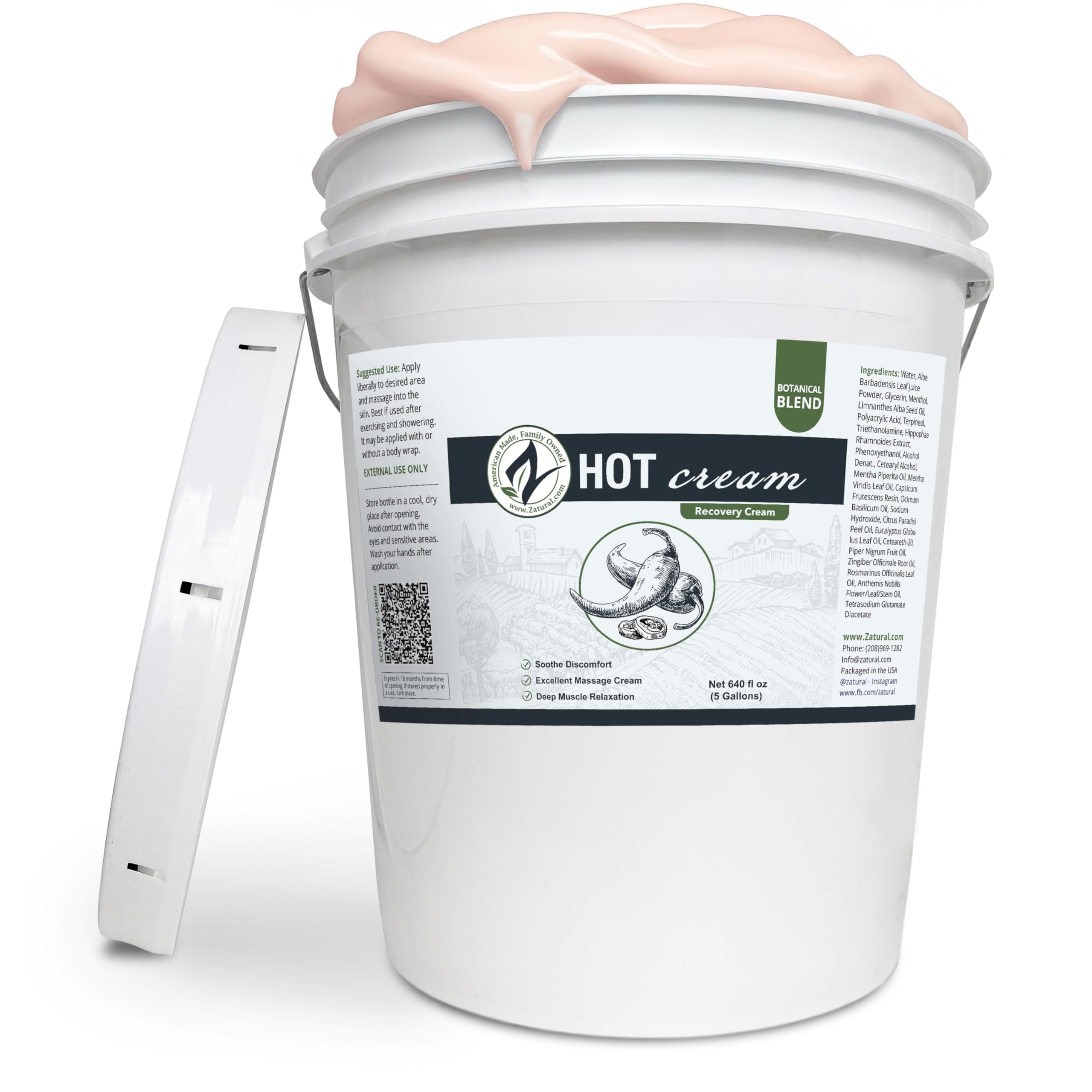 Amazon.com : Zatural Hot Cream 5 Gallon Bulk Size, Heating and