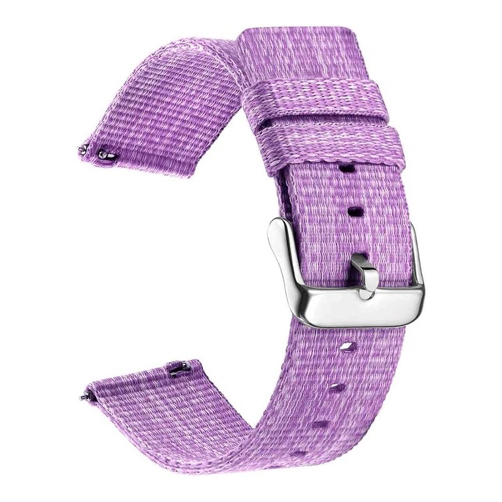 Bracelet Samsung Galaxy Watch4 résistant en nylon violet 20mm anti-transpiration