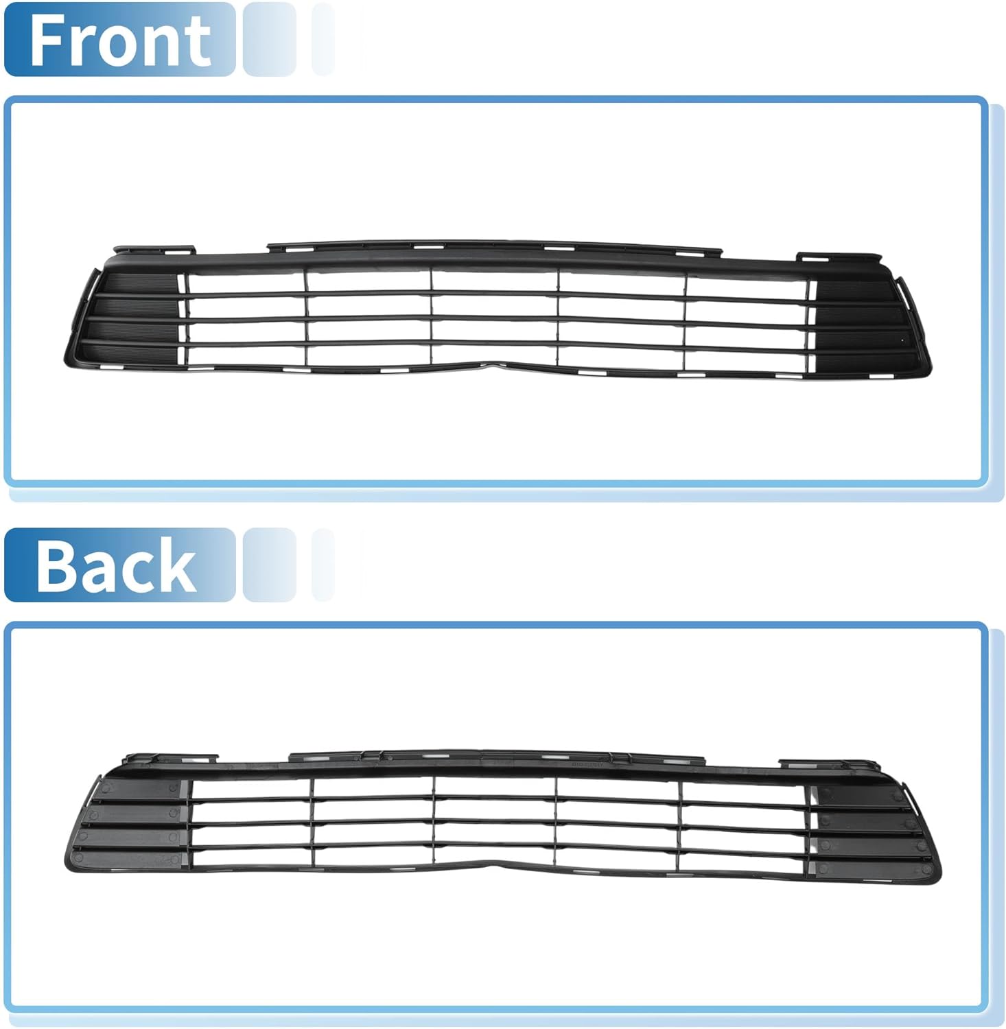 X AUTOHAUX No.5311202120 Front Lower Hood Bumper Grille Grill for Toyota Corolla LE 2009-2010 Front Lower Bumper Kidney Grille Grill Black