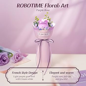 Amazon.com: ROBOTIME 3D Puzzle Flower Lavender Rose AF021