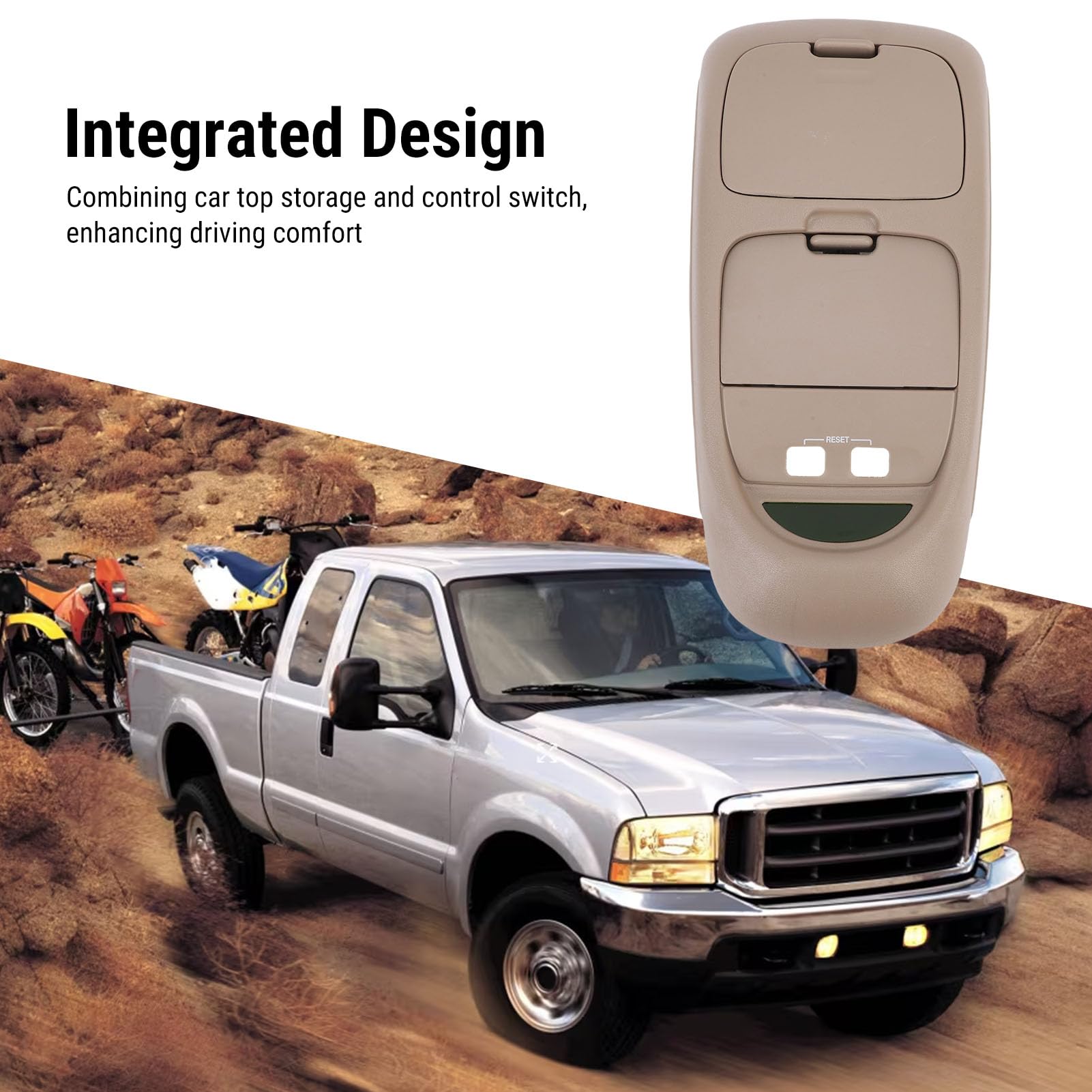 Domary OEM Overhead Console Assembly Multi-Functional Design for (Brown)