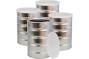 Cornucopia Empty Coffee Cans | 4-Pack, Sturdy Metal Storage and Impressive Decor