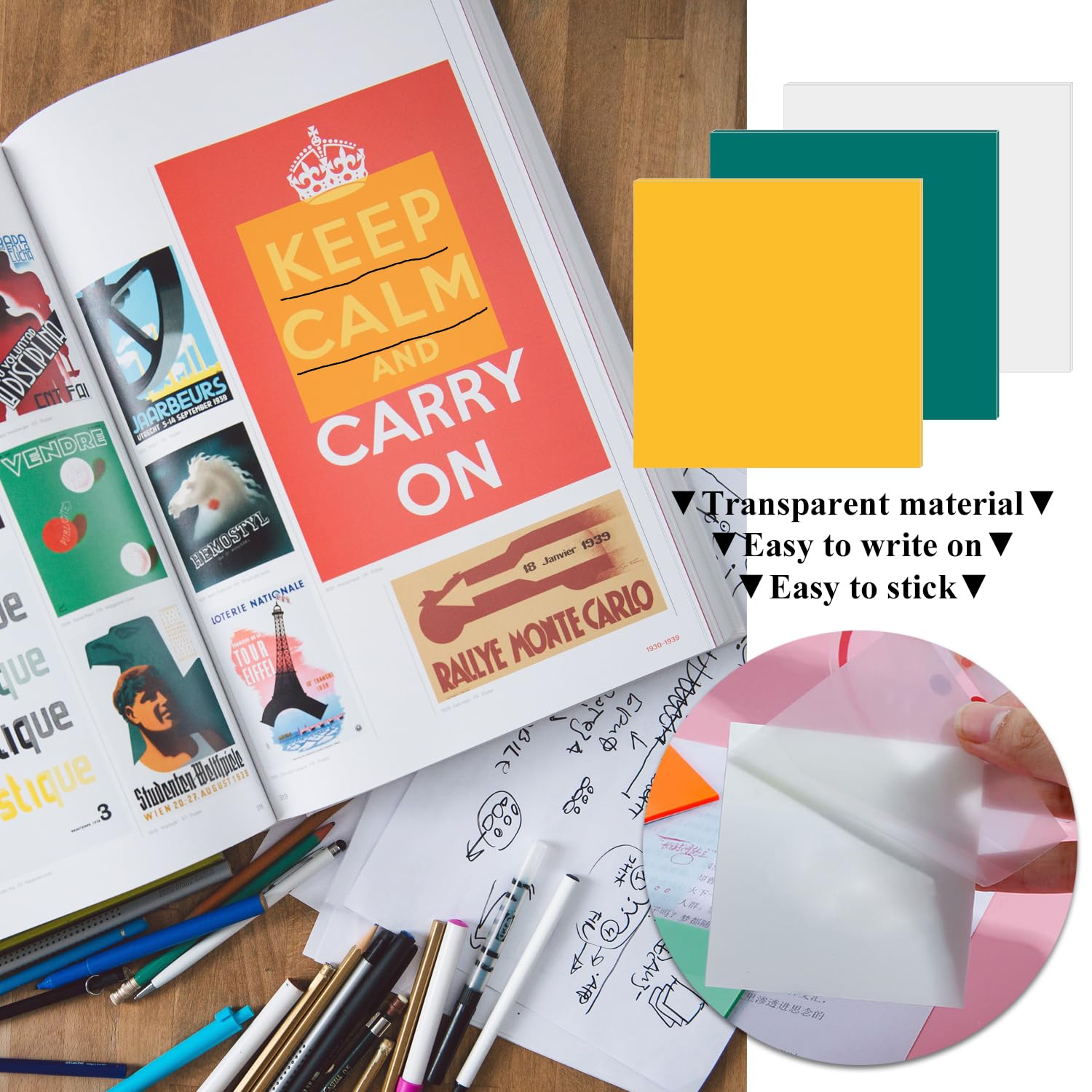 750 pcs Transparent Sticky Notes - Image 4