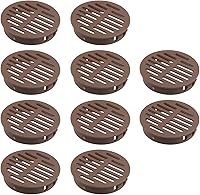 Vista 10 de MY MIRONEY Ventilación de aire de 1 pulgada (0.984 in), 10 unidades, color negro, circular, de acero inoxidable, con agujero de malla, para cocina