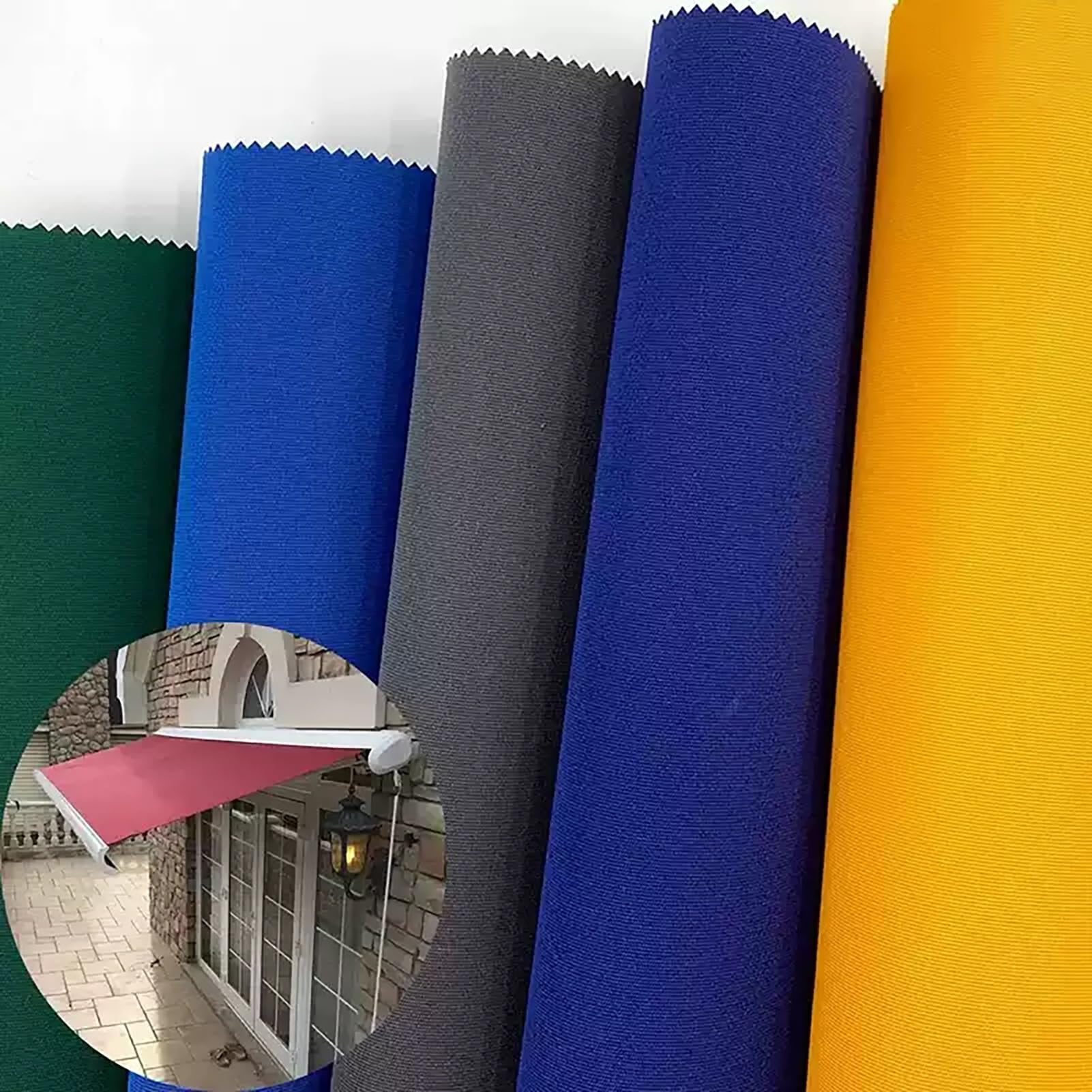 Telo Di Ricambio Per Tenda Parasole Retrattile, Telo Ombreggiante Di Ricambio In Poliestere Impermeabile Per Tende Da Sole, Telo Di Copertura Per Terrazze, Negozi, Giardini(Gray,10x5ft)